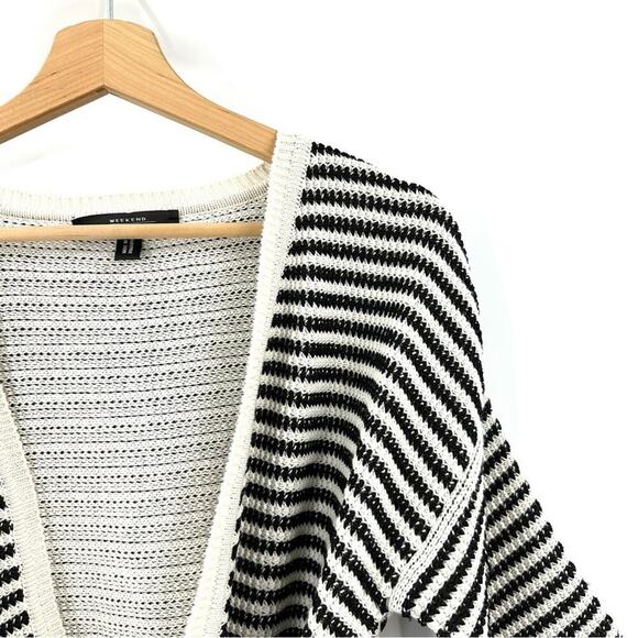 MaxMara Weekend Linen-Blend Knit Short Sleeve Wrap Cardigan Sweater Top Sz S - Picture 6 of 6